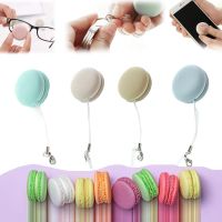 ๑ 4Pcs Macaron Mobile Phone Screen Cleaning Ball Cloth Portable Mini Phone Screen Wipe Glasses Brush Keychain Cleaner with Pendant