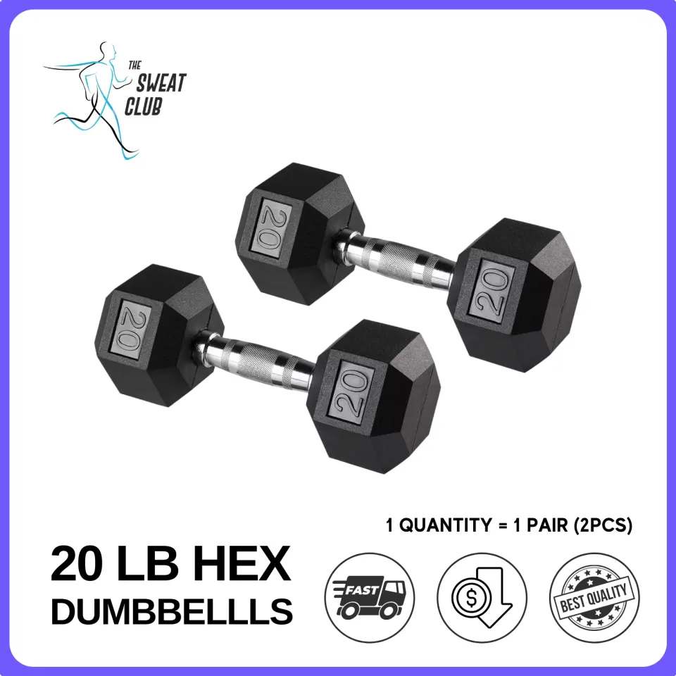 Metal hex online dumbbells