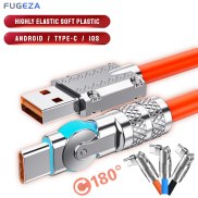 FUGEZA 120W 6A 180 Rotating Super Fast Charge Cable Mobile game Type