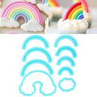 [HOT JILZKXLGWOQQ 121] 9cps/ชุด Rainbow Cookie Cutter Custom Made 3D พิมพ์ Fondant Cookie Cutter บิสกิตแม่พิมพ์เค้กตกแต่งเครื่องมือเบเกอรี่ Embosser