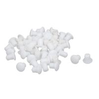 ✘◐ Plastic Round Shaped Cover Screw Cap Lid White 50pcs for 5mm Dia Hole