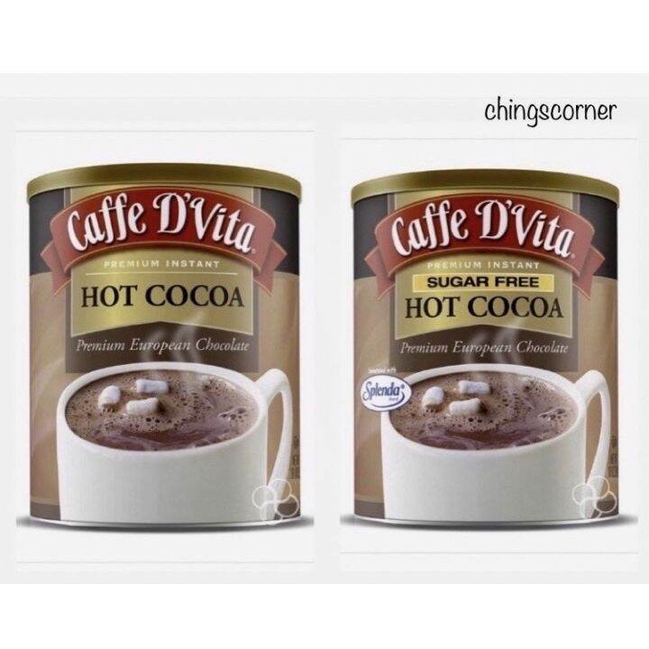 Caffe DVita Hot Cocoa, (453g) SUGAR FREE Hot Cocoa (283g) Chocolate