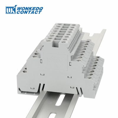 10Pcs DIKD 1.5 3 Levels Sensor Screw Connector 2.5 mm² 6-Conductor Electric Din Rail Triple Three Level Terminal Block DIKD1.5