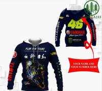 （ALL IN STOCK XZX）  Yamaha Outboards AS Tshirt, sweatshirt, Hoodie 3D Apparel Custom Name Print All Over 671  (Free customized name logo for private chat, can be changed with or without zipper)