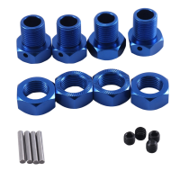 4Piece Extended Wheel Hex Hub Adapter for 1/10 Arrma Kraton Outcast Metal Accessories ,Blue