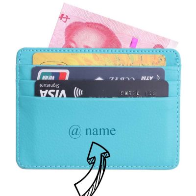 （Layor wallet）  TRASSORY Men Women Durable Slim Simple Travel Lichee Leather Bank Business ID Card Wallet Holder Case With Coin Purse