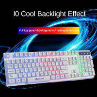 K358 RGB คีย์บอร์ดแบบมีสาย104คีย์ Photoelectric USB โลหะเกมอินเทอร์เน็ต Teclado Backlight Gaming คีย์บอร์ดและเมาส์ Combo สำหรับ PC