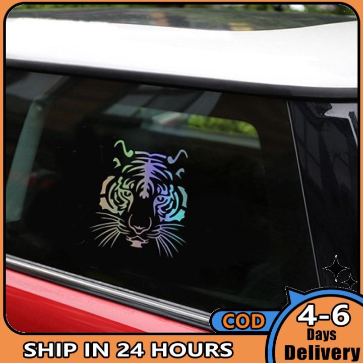 am-สติ๊กเกอร์ติดรถยนต์รูปหัวเสือสีสันสดใสติดรถยนต์สติ๊กเกอร์ไวนิลติดรถยนต์รถจักรยานยนต์