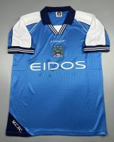 เสื้อฟุตบอล ย้อนยุค แมนซิตี้1999 เหย้า Retro Man City Home  เรโทร คลาสสิค 1999-2001