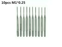 10pcs M1 * 0.25 เครื่องสกรูแตะ HSS H2 ตรงร่องสกรูเกลียวเมตริกปลั๊กมือแตะ เจาะ