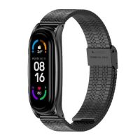 Stainless Steel Strap For Xiaomi Mi Band 5 4 3 6 Rose Gold Silver Metal Smart Bracelet Mi Band 4 Miband 5 Wristbands Braceletby Hs2023