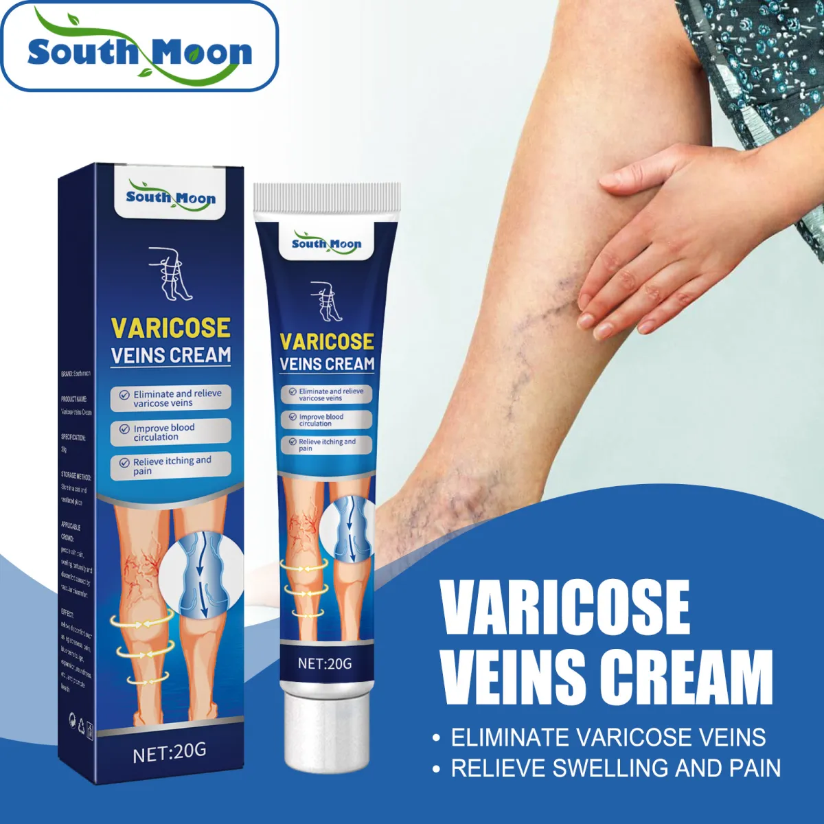 Varicose Vein Repair Cream Pain Relief Leg Red Blood Suitable For