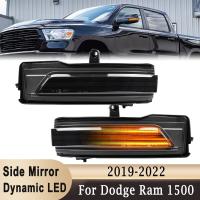 【DT】LED Side Mirror Turn Signal Lights Sequential Dynamic Indicator Strip for Dodge Ram 1500 2019-2022 Front Turn Signal Lamp  hot