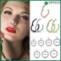 HBTRED ห่วงเหล็กไทเทเนียมแบบเปิดสำหรับชายและหญิง1ชิ้นชุด Piercing Septum แหวนจมูกริมฝีปากเกลียวหูที่ติ่งหน้ารูหู