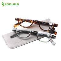 SOOLALA Semi-Rimless Small Reading Glasses Women Presbyopic Glasses For Reading Readers Eyeglasses 1.0 1.5 2.0 2.5 3.0 3.5 4.0