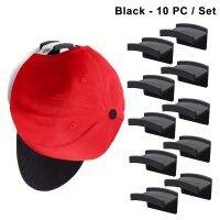 【YF】 Adhesive Hat Hooks For Wall (10-Pack)-Minimalist Rack Design No Drilling Strong Hold Hangers