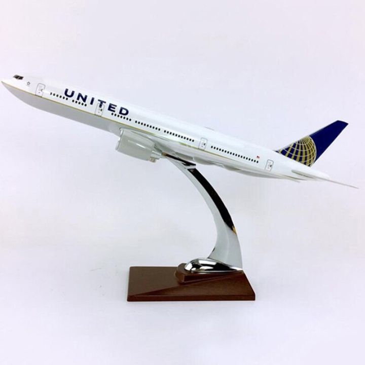 32cm-big-collectible-boeing-777-300-united-airlines-airplane-model-toys-aircraft-diecast-plastic-alloy-plane-gifts-for-kids