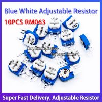 10PCS RM063-101 102 103 104 105 201 202 203 204 222 501 502 503 504 Blue White Adjustable Resistor 100R 1K 1M 2K 5K