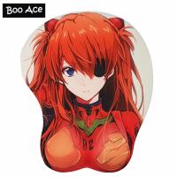 ที่วางข้อมือแผ่นรองเมาส์เล่นเกม3D อนิเมะ Eva Soryu Asuka Langley