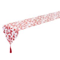 Bronzing Christmas Table Runner - Star Leaf Snowflake Tablecloth Placemat with for Xmas Table Decorations