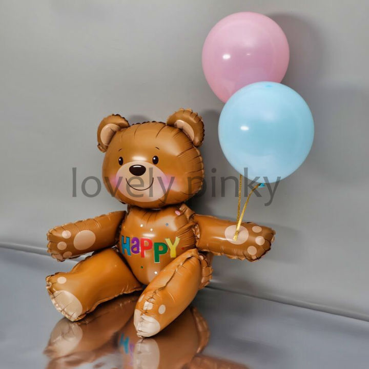 พร้อมส่ง-ลูกโป่งฟอยด์-น้องหมีhappy-พร้อมส่งในไทย-bear-ballon
