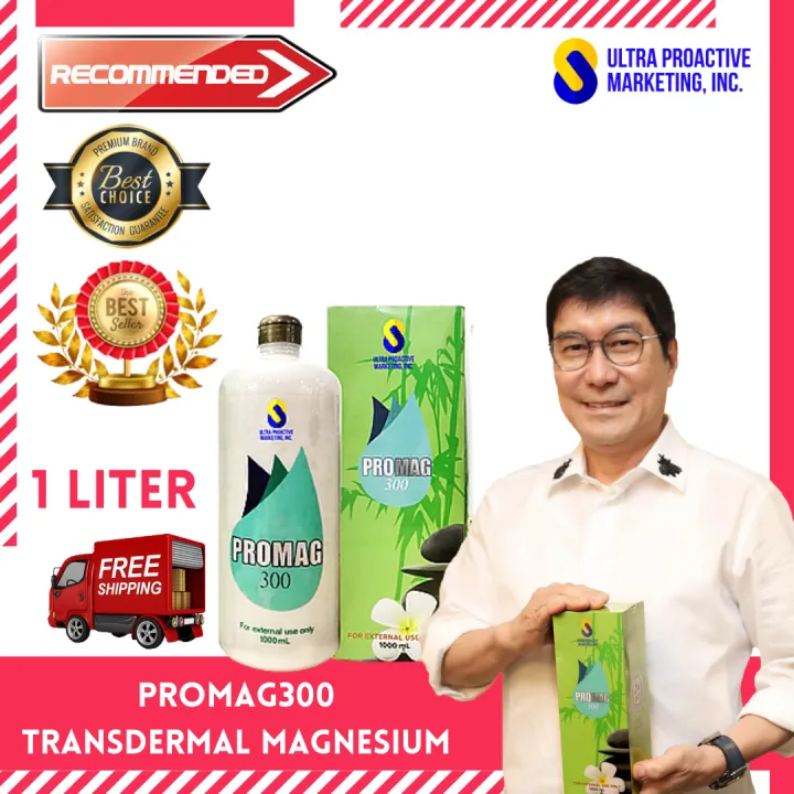 Promag300 Transdermal Magnesium 1 Liter, External Scrub Nano Technology