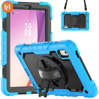 【พร้อมฟิล์มหน้าจอ】 Casing Tablet Fzt สำหรับแท็บ Lenovo M9 9.0 "(2023) / TB-310FU ปลอกซิลิโคน TPU และ PC แบบนิ่มมีขาตั้งในตัว + Tali Bahu + สายรัดข้อมือ