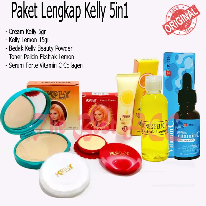 Paket Lengkap Kelly Asli Pearl Cream Kelly 5gr + Kelly Lemon Soap