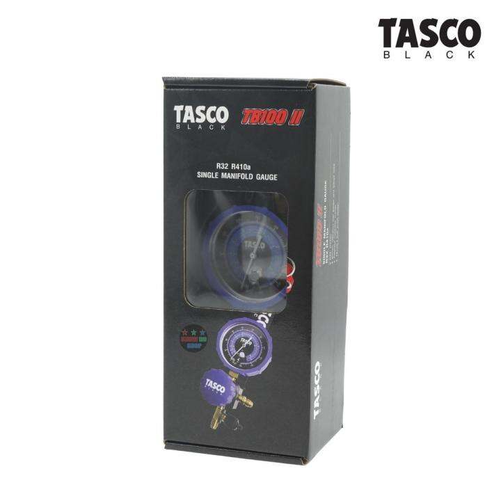 เกจ์เดี่ยววัดน้ำยาแอร์-tasco-black-รุ่น-tb100-ii-single-manigold-gauge-set-with-magnetic-buckle-เกจ์เดี่ยวพร้อมสายคล้อง