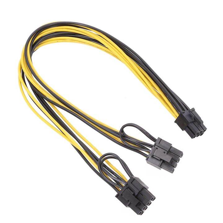 Computer Connection Cable Graphics Card Power Cable 6Pin Male to Dual