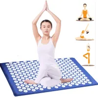 「nebulia shop」เสื่อกดจุดโยคะ Back Body บรรเทาความเครียดความตึงเครียด ABS Spike Acupressure นวดผ่อนคลาย Pain Pad Mat