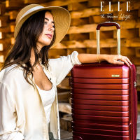 ELLE Travel Uniform Collection. กระเป๋าเดินทางไซส์ 20นิ้ว Carry On ถือขึ้นเครื่อง 100% โพลีคาร์บอเนต(PC) คันชักอะลูมิเนียม