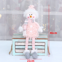 Pink Santa Claus Snowman Christmas Doll Navidad Gift Kids Toys Xmas Tree Ornaments Natal 2022 New Year Home Party Decorations