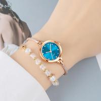 Zinc Alloy Fashion Sparkling Rhinestone Chain Bracelet Watch Minimalist Bracelet Watch Wear-Resistant For Dating