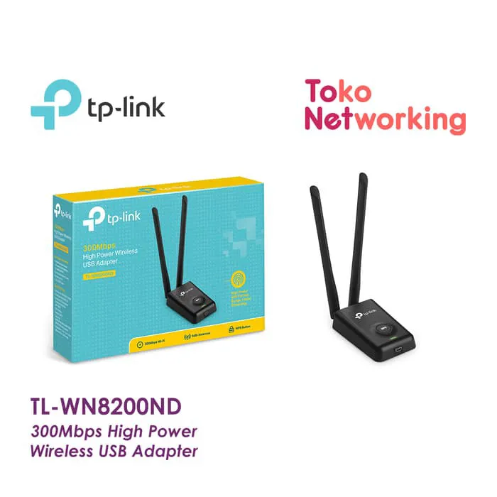 TP-LINK TL-WN8200ND 300Mbps High Power USB Adapter WN8200ND 8200ND ...
