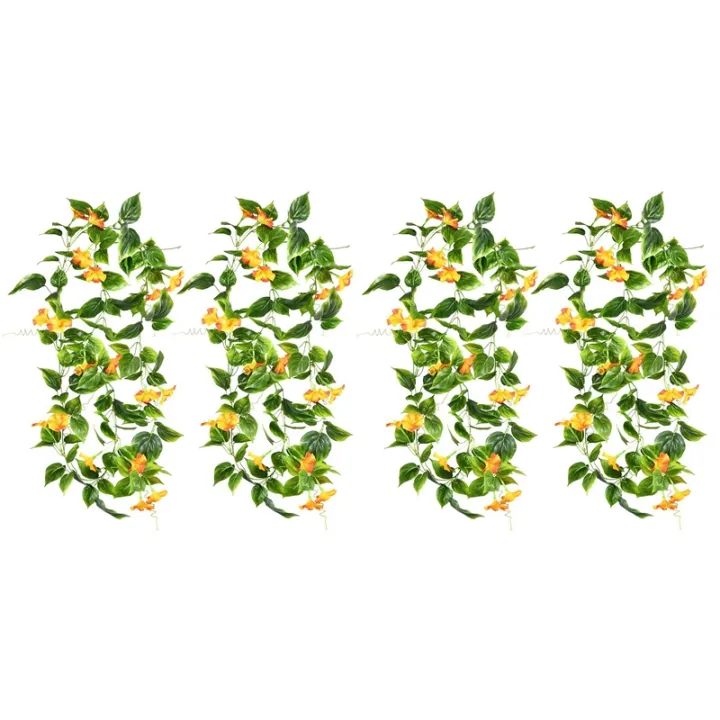 2pcs 90 Inch Artificial Vines Morning Glory Flowers Hanging Plants Fake