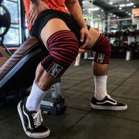 รุ่นใหม่ ปี 2023 พร้อมส่ง สายรัดหัวเข่า เซฟหัวเข่า Knee Wraps สายรัดพันหัวเข่า