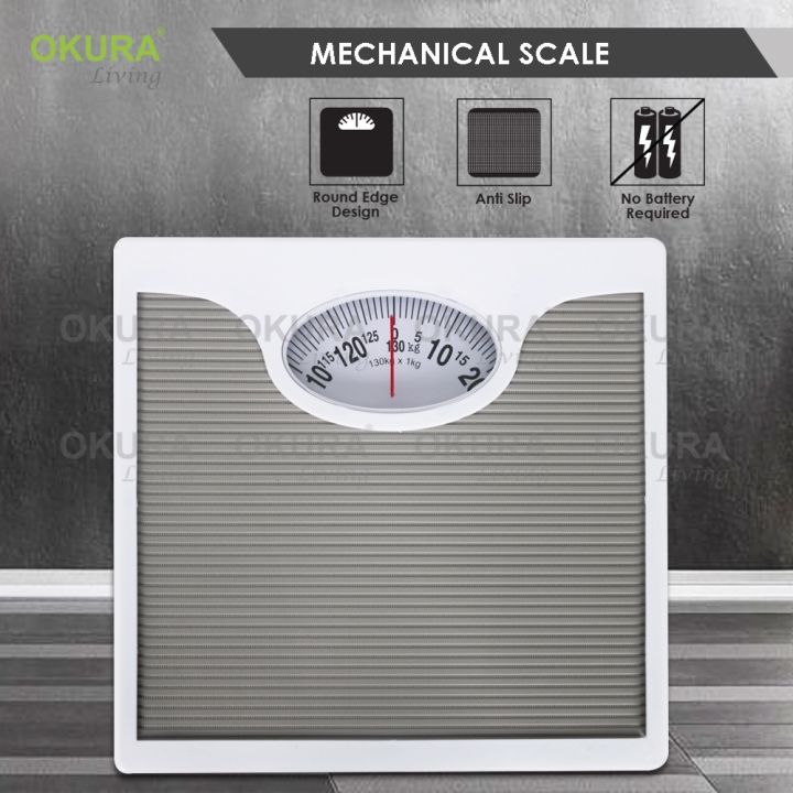 Bathroom Mechanical Pointer Accurate Weight Scale With Pu Anti-slip Mat
