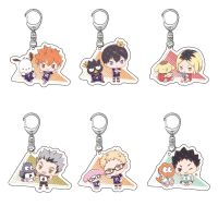 【LZ】◘┇  Haikyuu Japão Anime Anime Acrílico Figuras Chaveiros de Shoyo Hinata Tobio Kageyama Miya Atsumu Saco Bonito Decoração Pingente Chaveiro