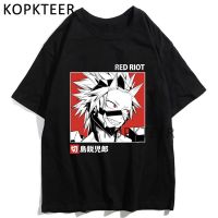 Summer T-shirts Japanese Anime Bakugou Katsuki Dabi My Hero Academia Kirishima Eijiro Harajuku Streetswer Hip Hop O Neck T Shirt S-5XL