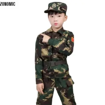 Boys Girls Special Forces Soldier Costume For Child Kids Army