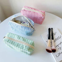 Color Plaid Cosmetic Pouch Student Stationery Bag Girls Make Up Storage Bags Multifunction Sundries Organizer 화장품 파우치