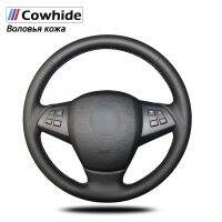 Handsewing Black Genuine Leather Steering Wheel Covers For BMW E70 X5 2008-2014 X6 E71 2008-2015