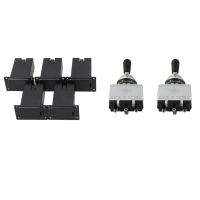 5PCS Black 9V Guitar Battery Holder Active Guitar Bass Pickup with 2PCS for Les Paul Sg Pickup Selector Toggle Switch