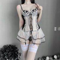 Clarissali Wrapped Chest Girdle Waistband Woman Strappy Nighties Sleepwear Perspective Bustiers