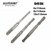 LA VIE 3 pcs 6 8 10 SDS PLUS Electric Hammer Drill Bit 110mm Double Flutes S4 2 Cutter Tungsten Carbide Rotary Concrete Masonry