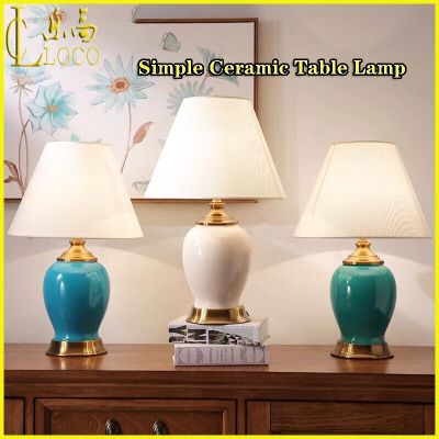 ✐ LOCO Table Lamp Ceramic LED Bedside Lamp For Room Ceramic Table Light Living Room Desk Table Lamp Bedroom Table Lights Home Decoration