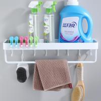 White Space Aluminum Bathroom Shelves Single Tier Rack Shampoo Shelf Kitchen Shelf Bathroom Rack Towel Rack With Hook and Towel