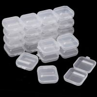 3-20Pcs Small Boxes Square Transparent Plastic Box Jewelry Storage Case Finishing Container Packaging Storage Box for Earrings