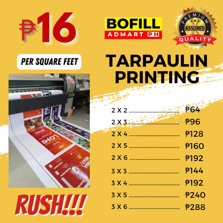 RUSH!! TARPAULIN PRINTING Lazada PH